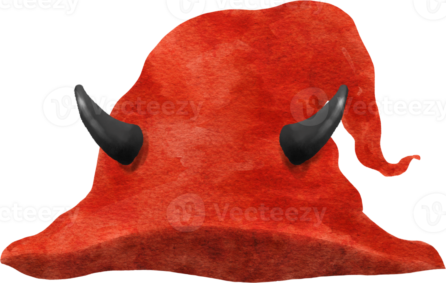 cappello da diavolo con acquerello di corna png