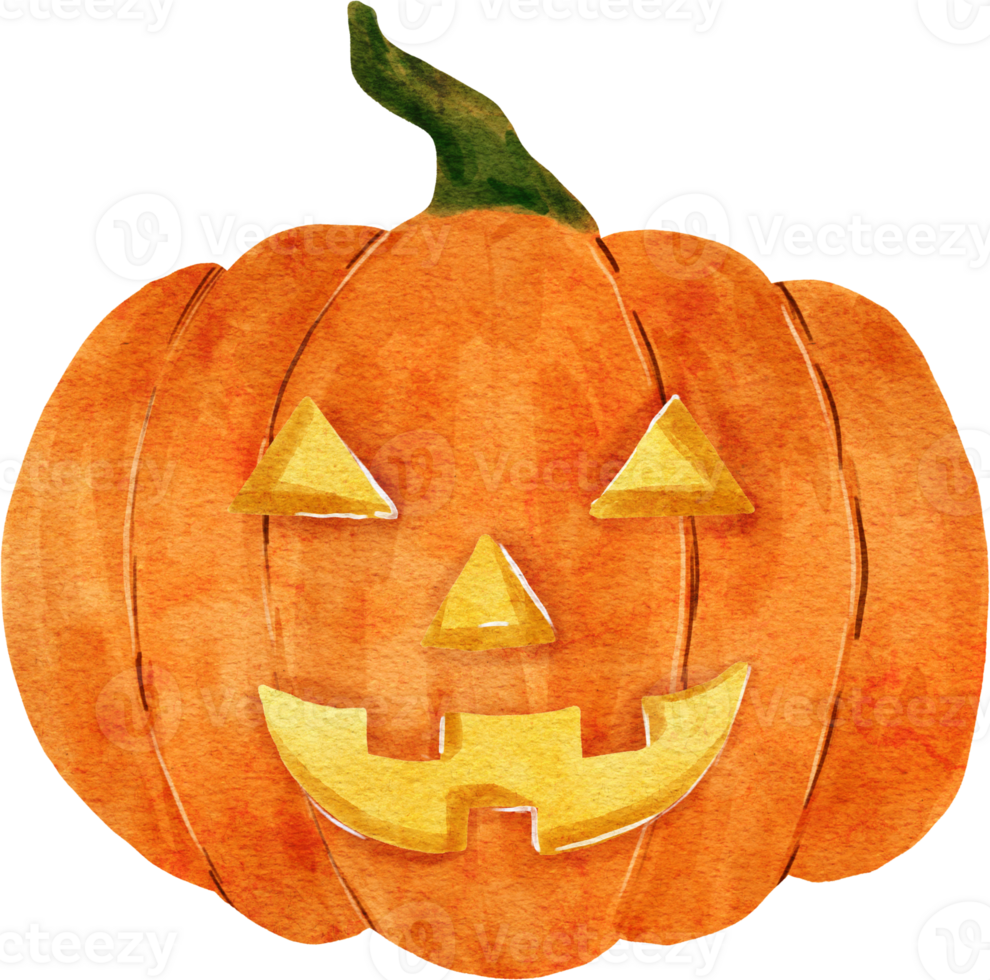 Pumpkin Halloween Watercolor Illustration png