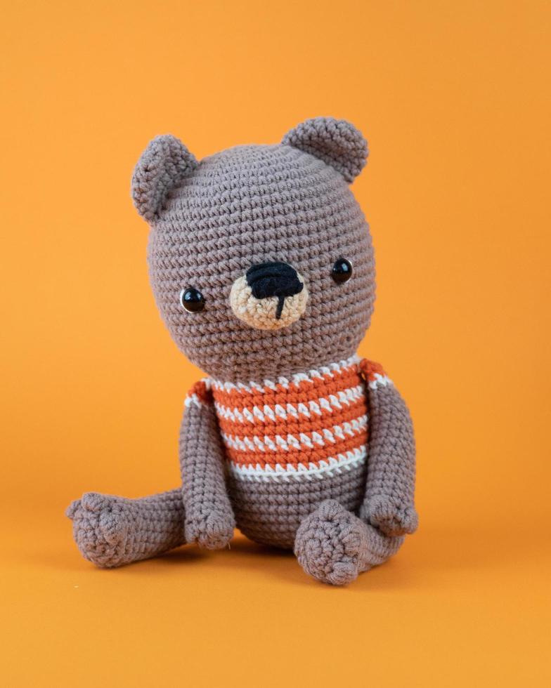 Teddy bear, handmade toy. photo