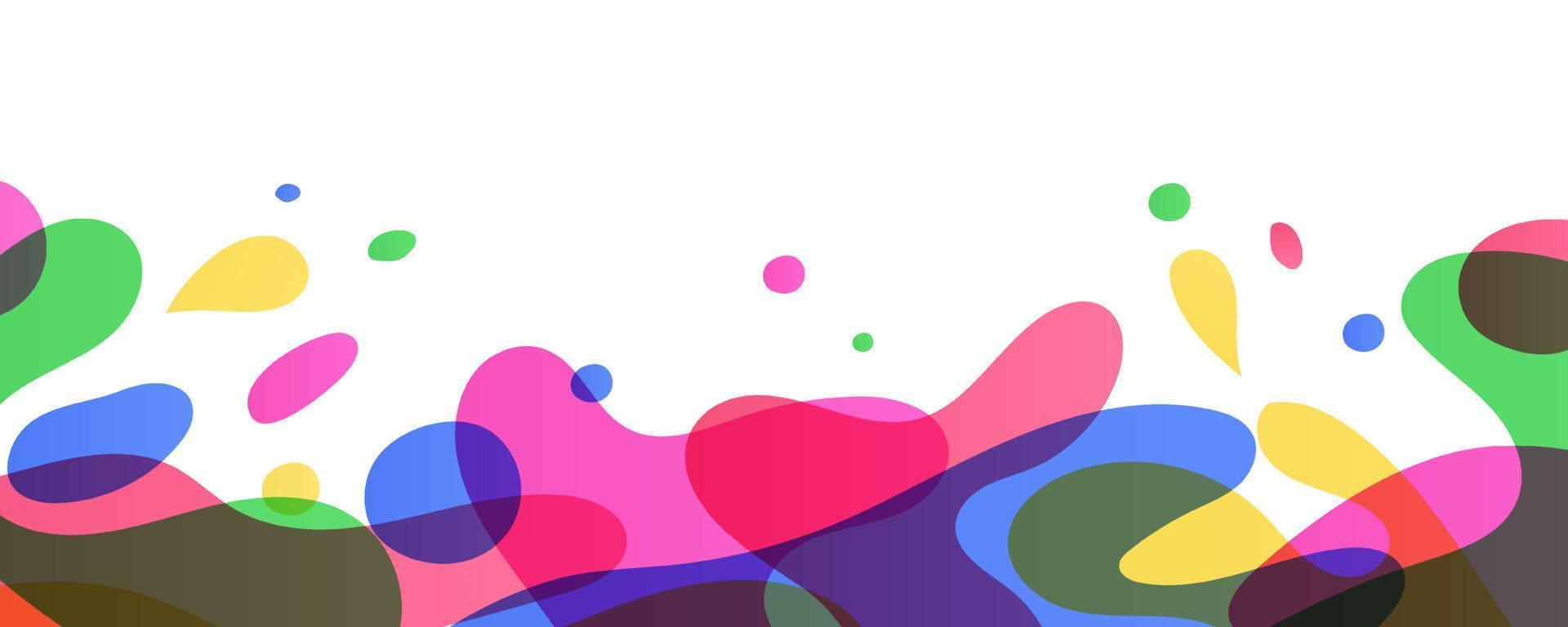 Colorful splash and waves in vector abstract shape