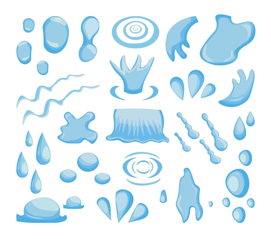 Water Splashes Set vector