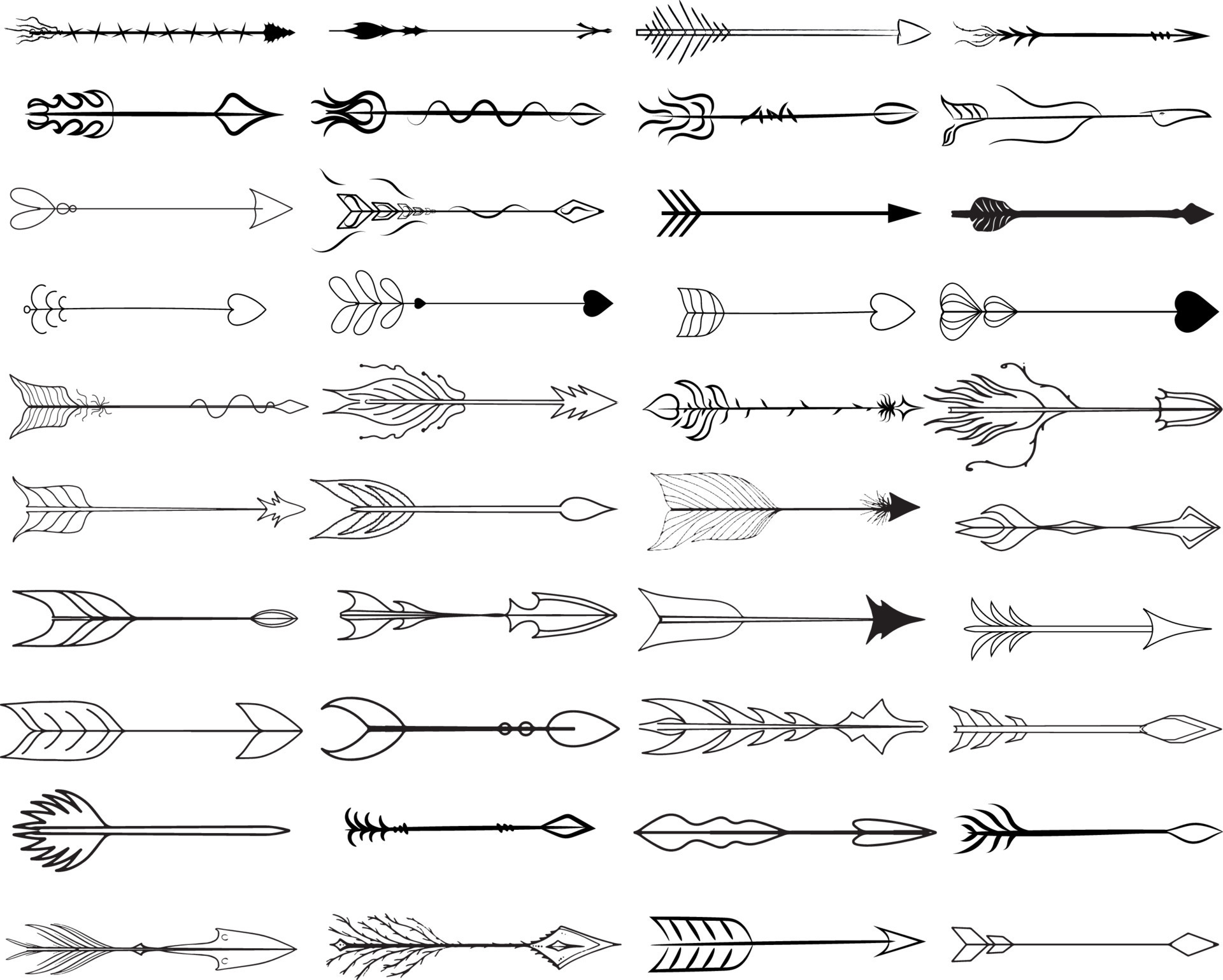 Set of Arrows 9639322 Vector Art at Vecteezy