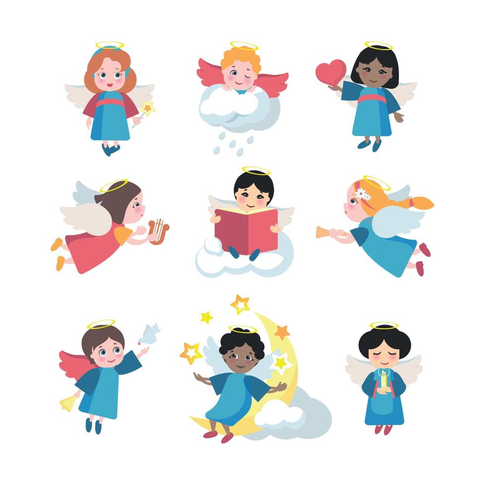 Angel Characters Set vector