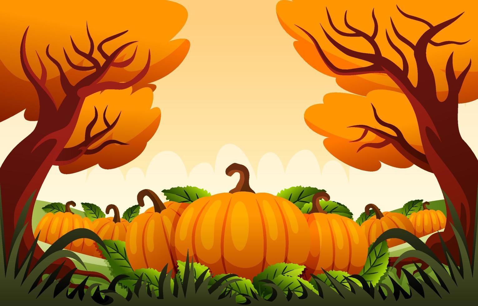Pumpkin Hunt Background vector