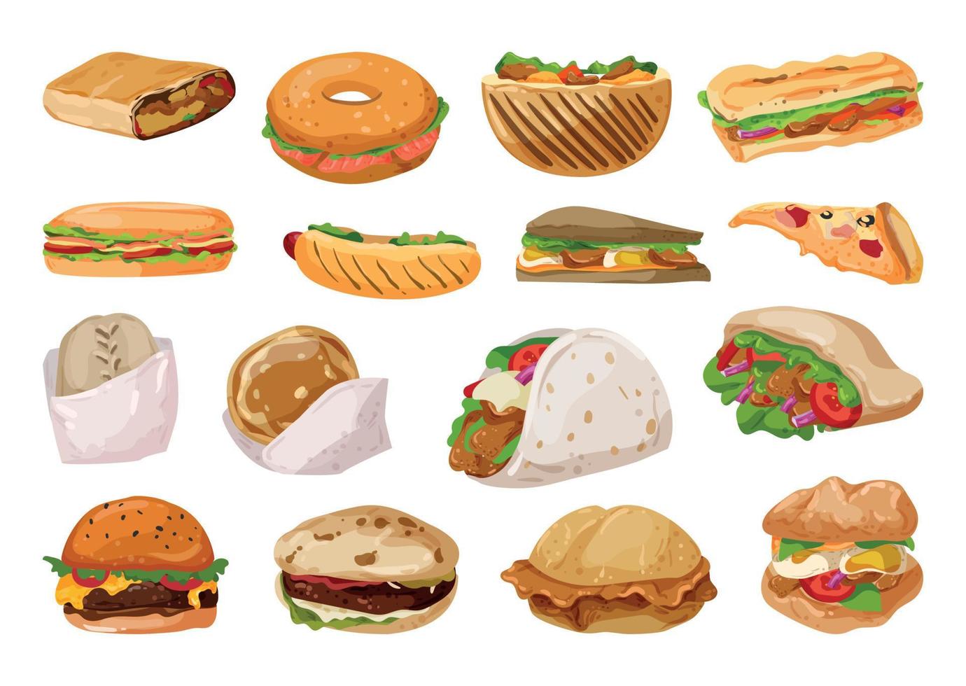 Fast Food Set vector