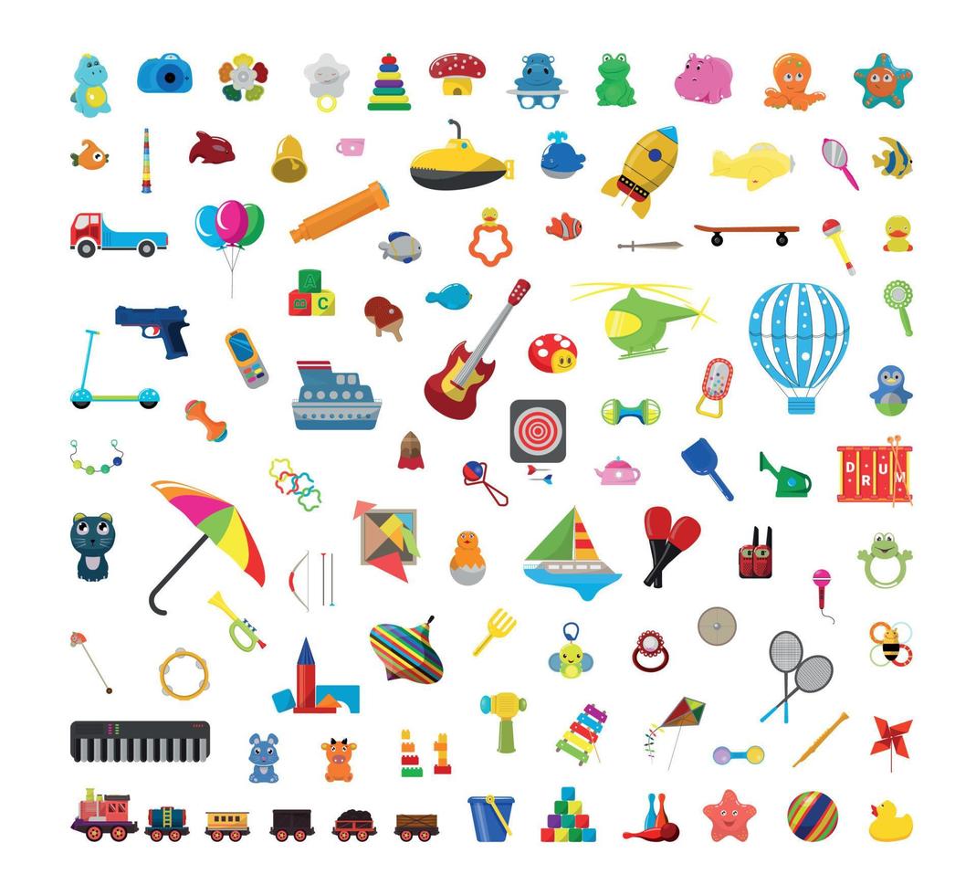 Set of Toys vector