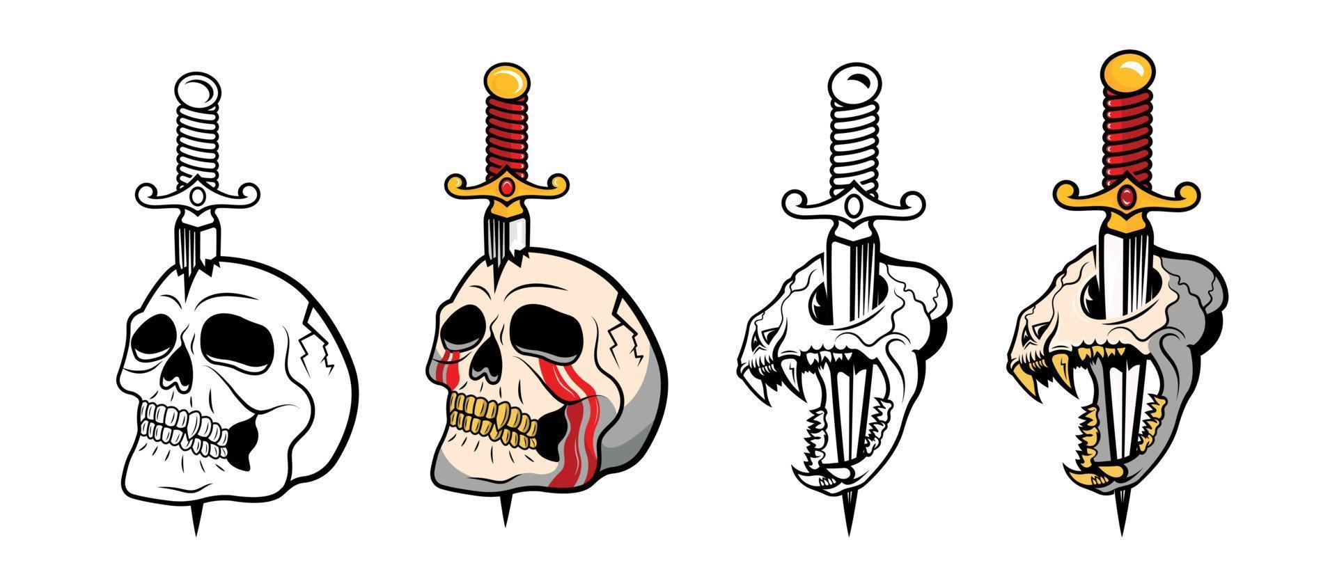 ilustraciones de las calaveras vector