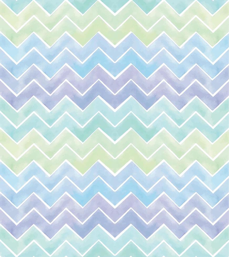 Stock illustration. Watercolor chevron seamless pattern. Delicate colors blue violet yellow. Background for wallpaper, card, textile. vector