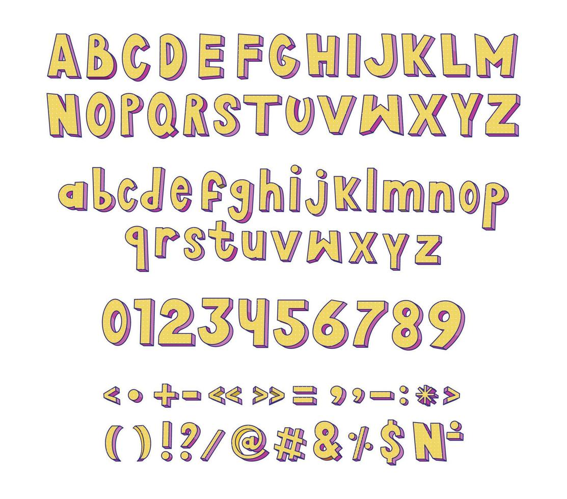 Vector Colorful Font