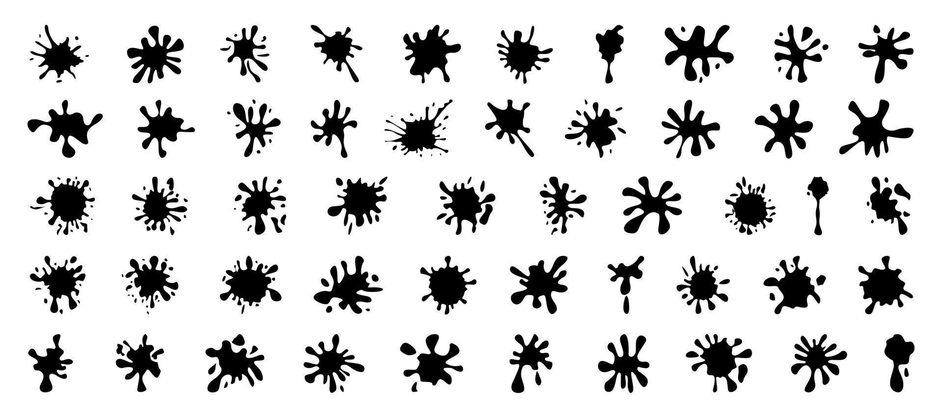 Set of Blots and Splashes vector