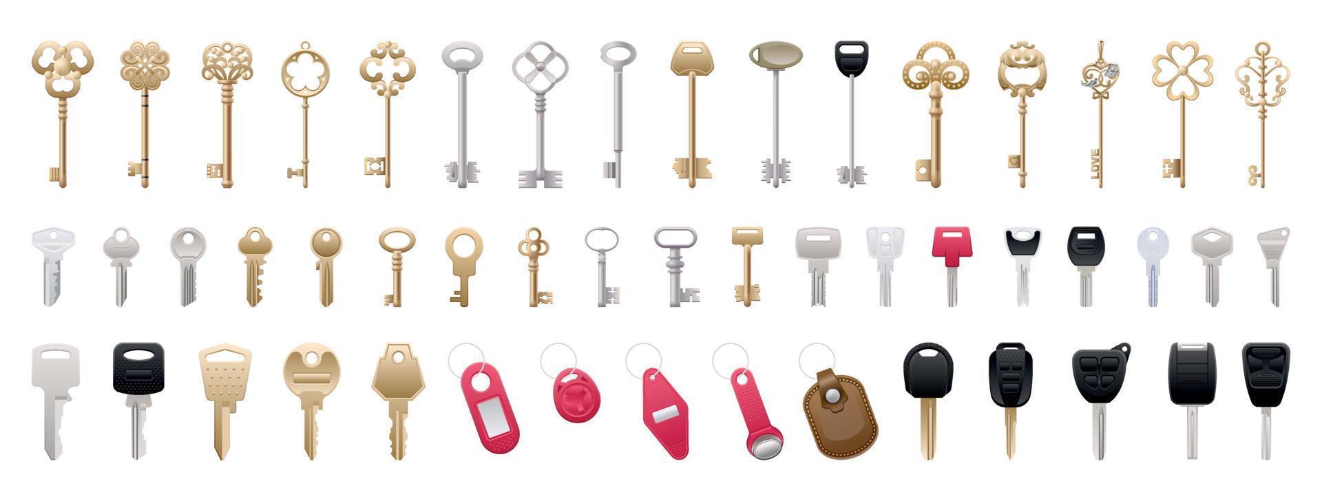 Set of Keys vector