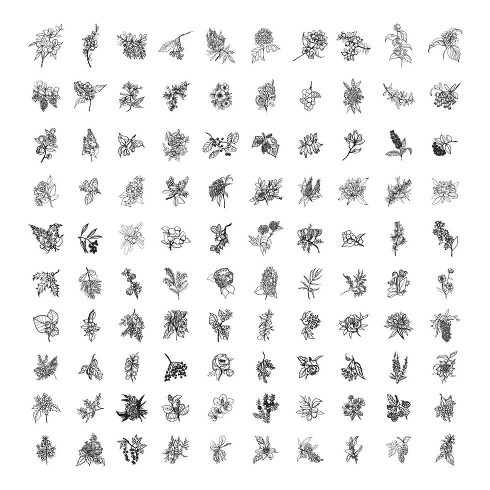 Shrubs in Art Ink Style vector