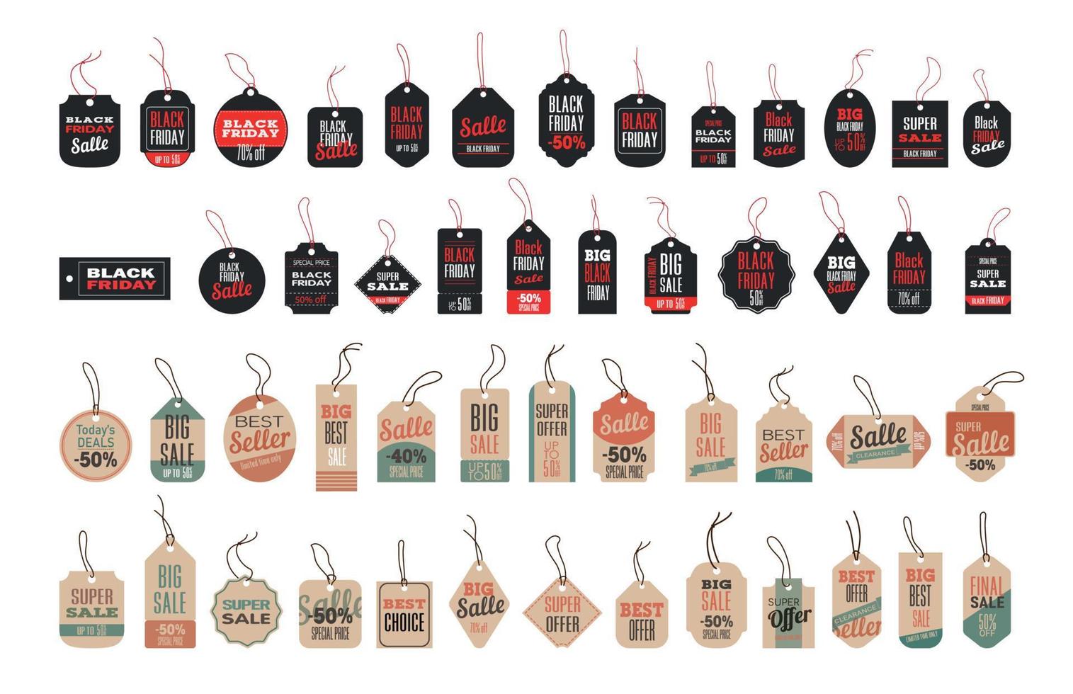 Collection of Tags vector