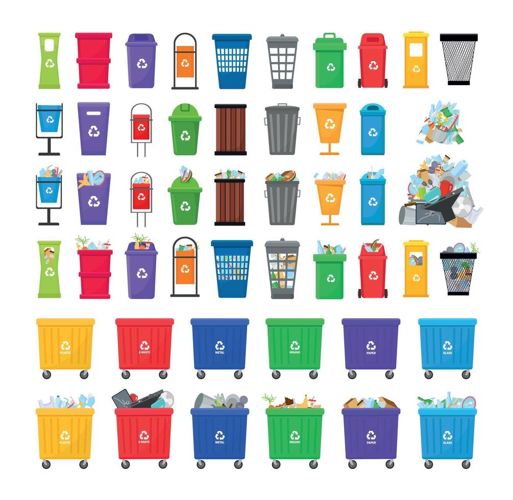 Trash Bin Collection vector