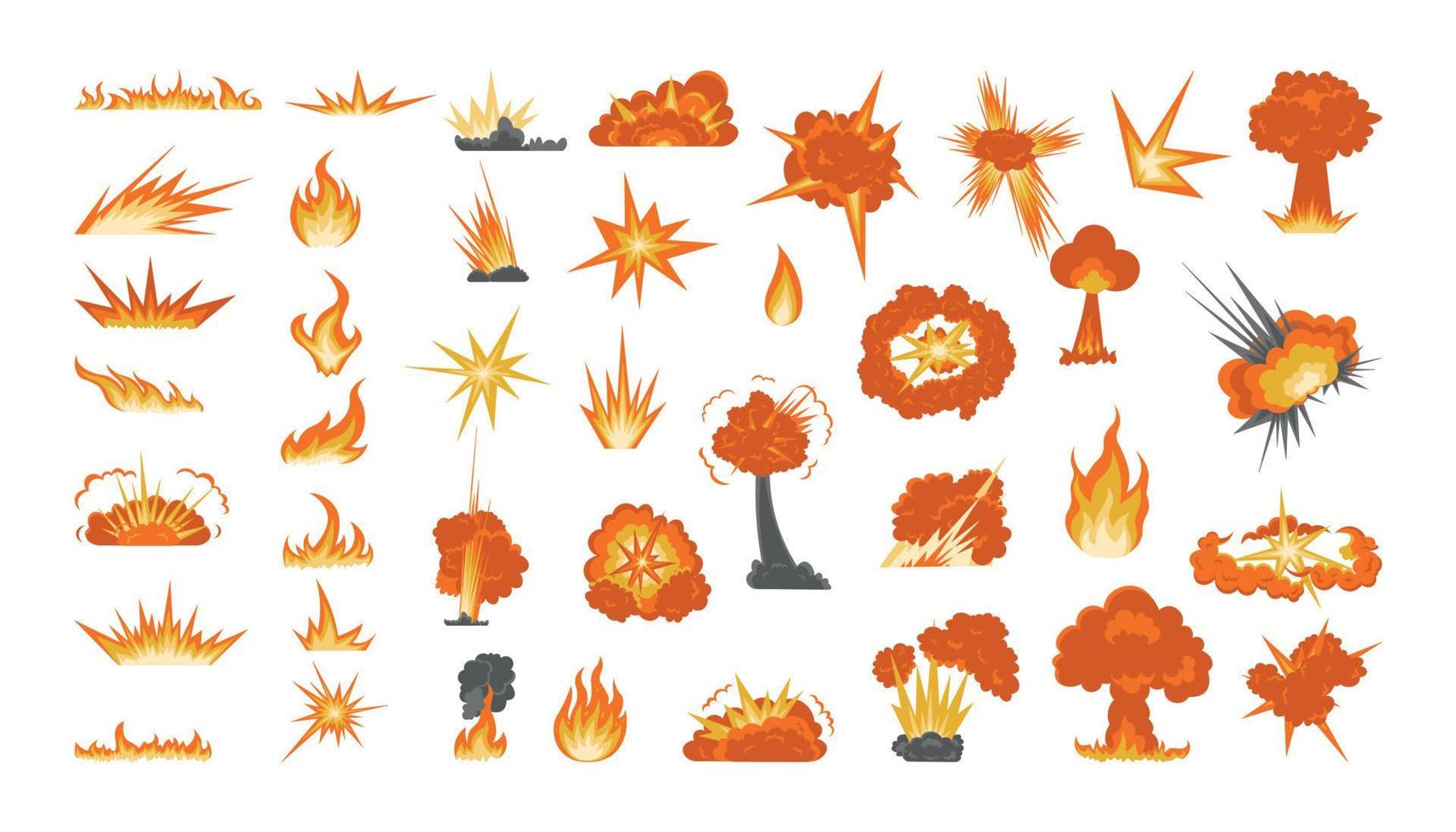 Fire Explosion Collection vector