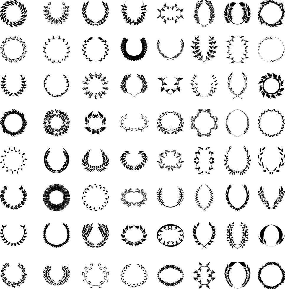 Collection of Leafy Frames vector