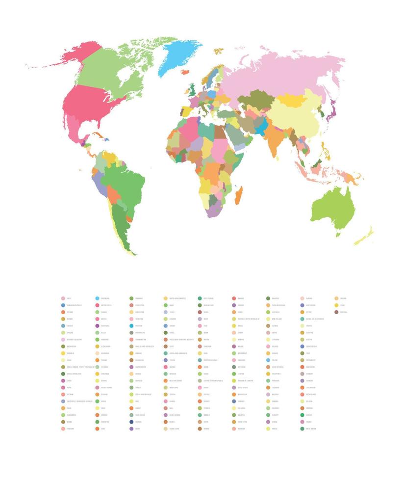 mundo del mapa vector