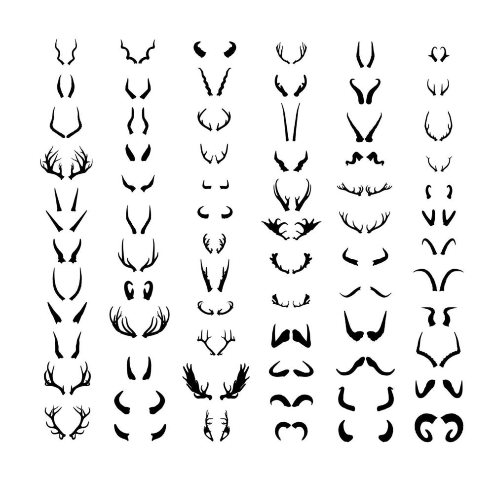 Collection of Horns vector