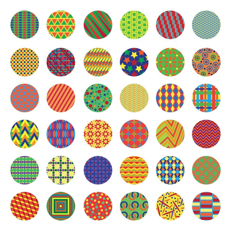 Collection of Multicolored Round Highlights vector