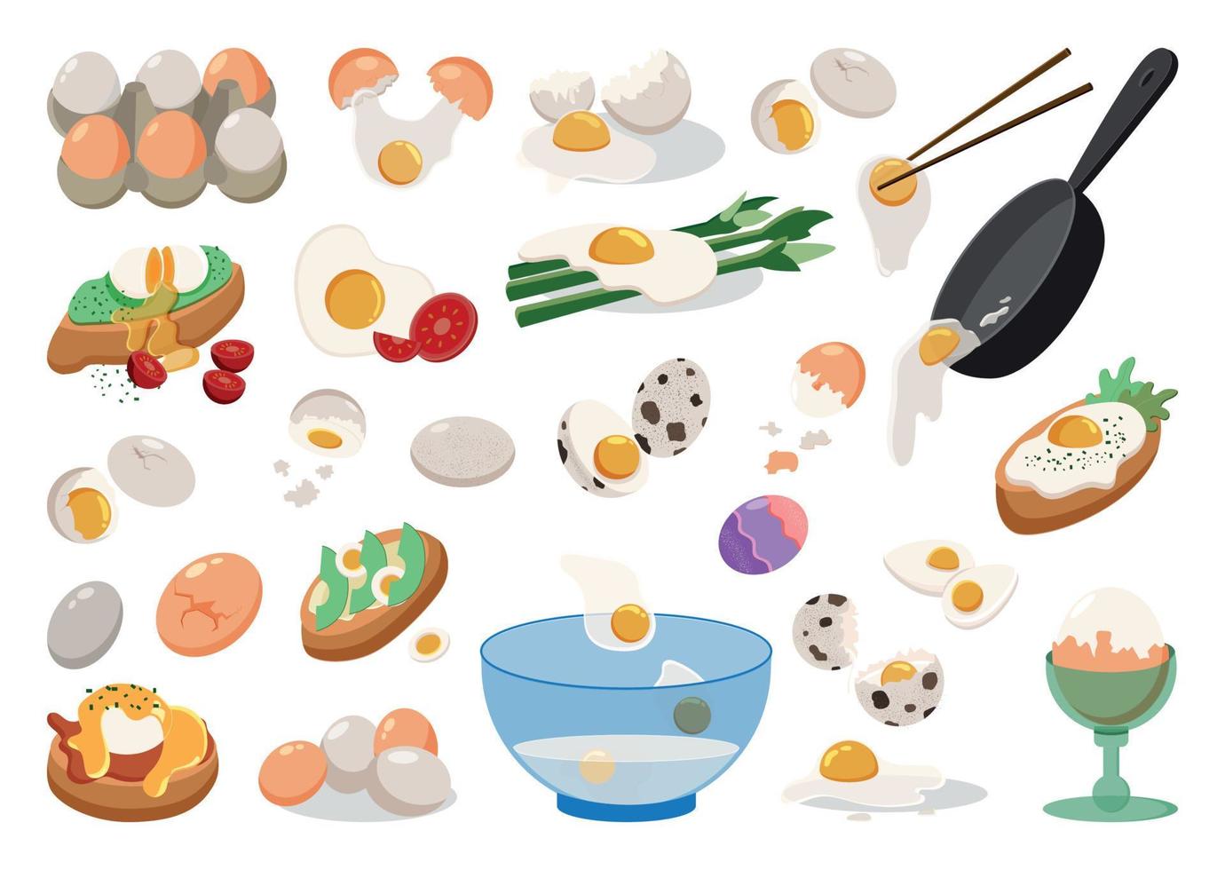 Eggs Cooking Set vector