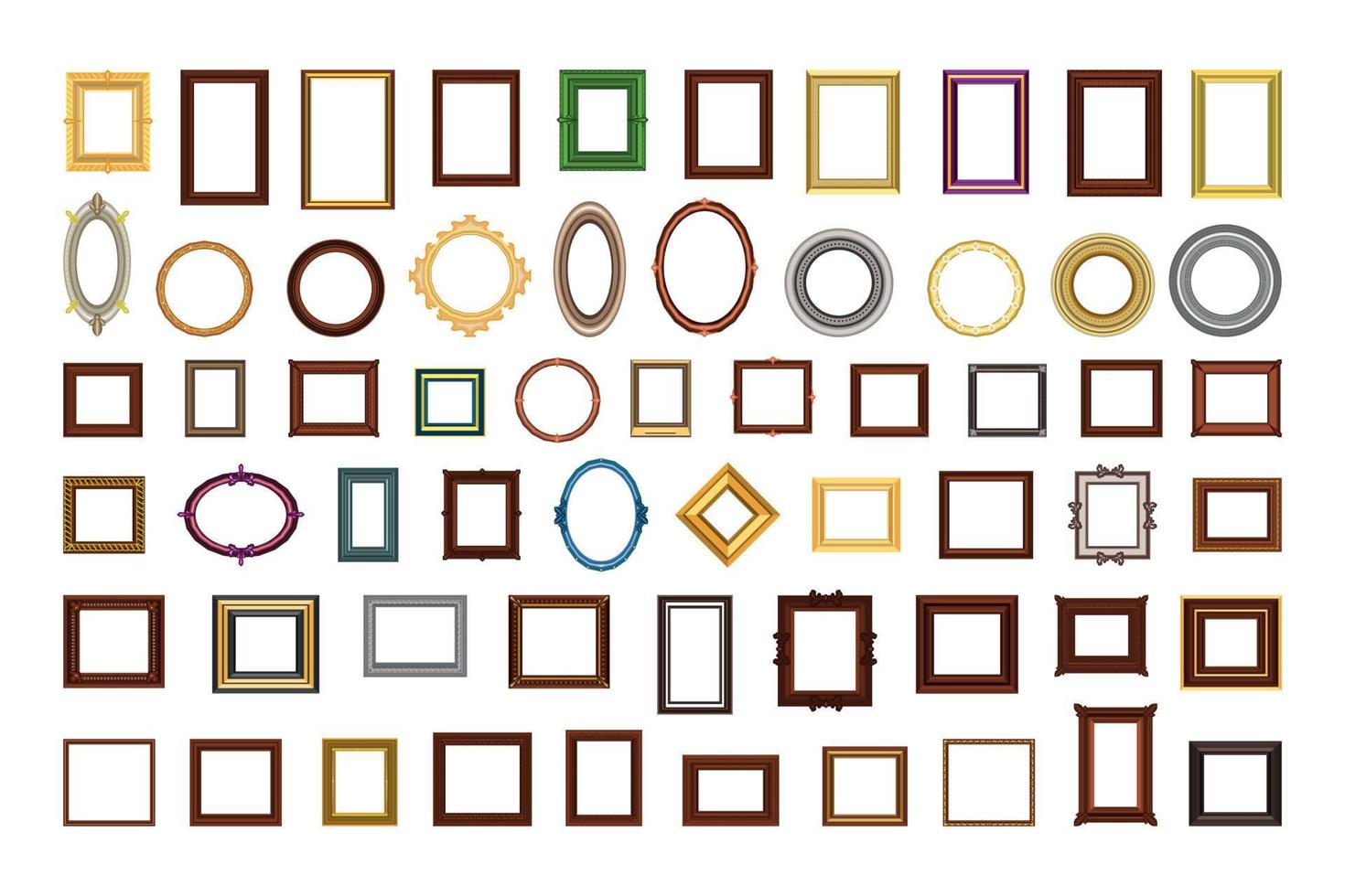 Set of Frames and Mirrors vector