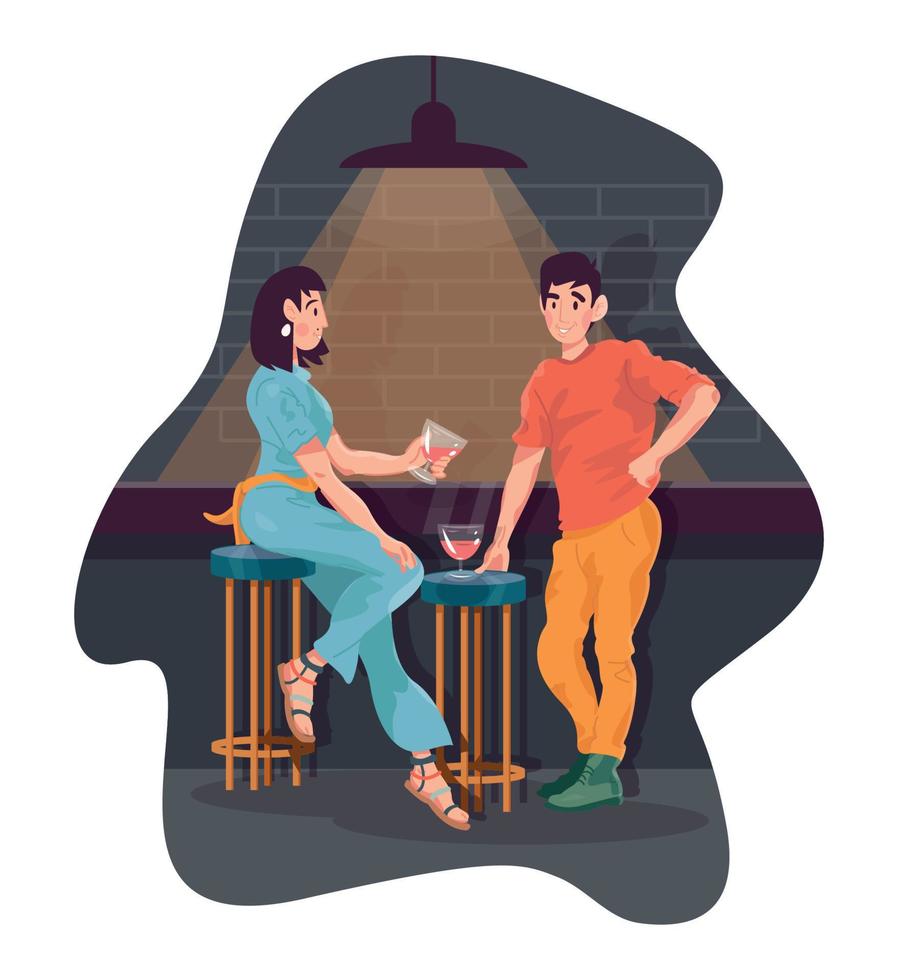 Couple at the Bar vector