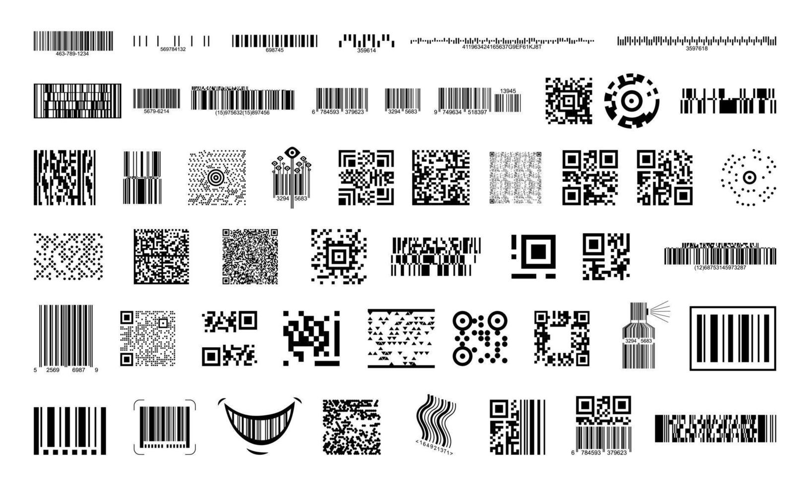 Set of Barcodes vector