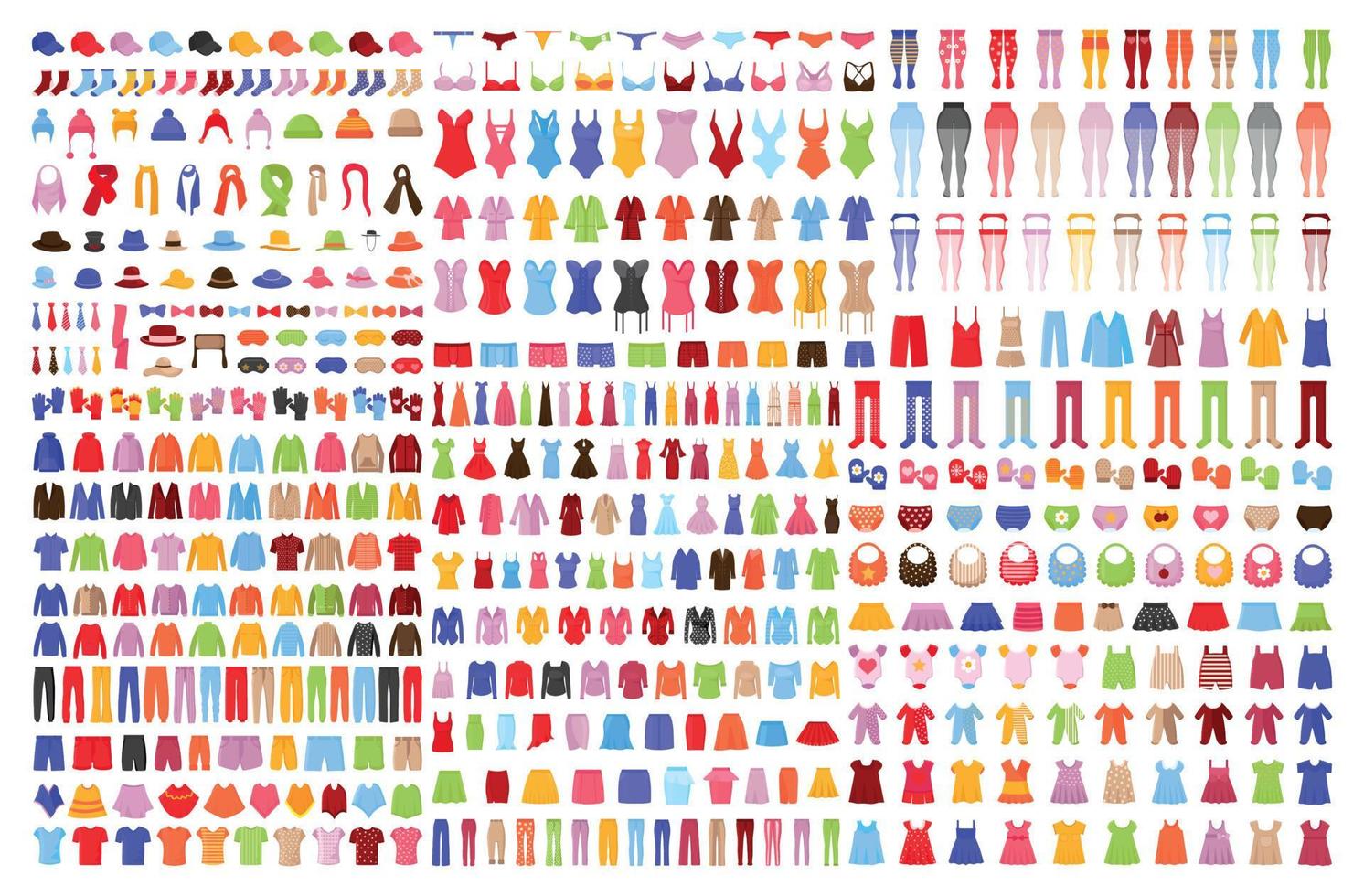 Big Set of Clothing vector