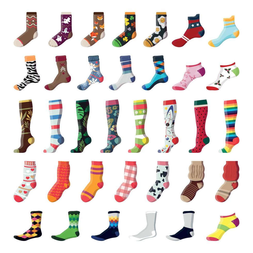 Set of Different Socks vector