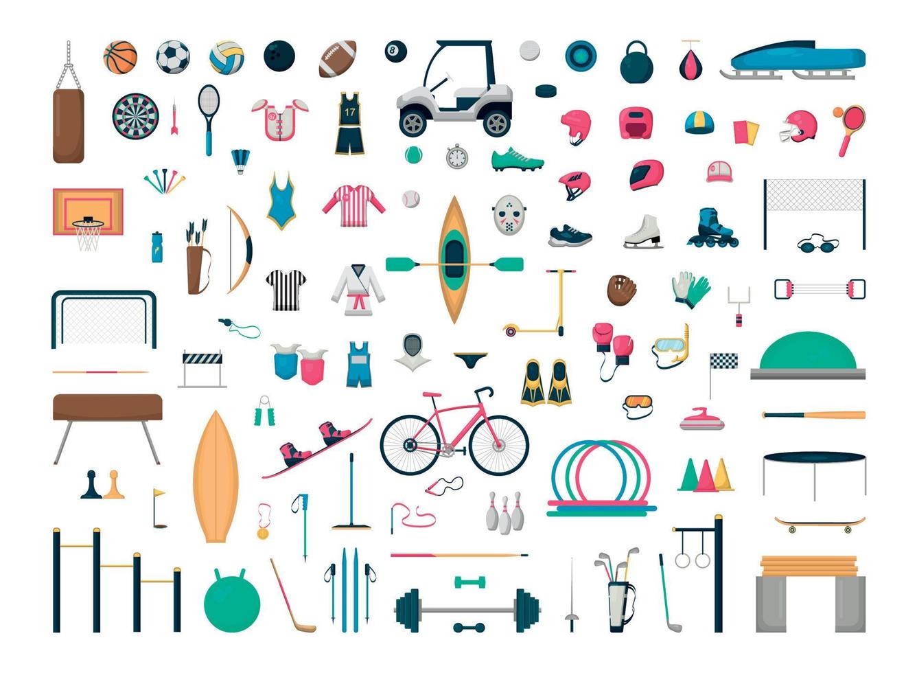 Set of Sports Equipment vector