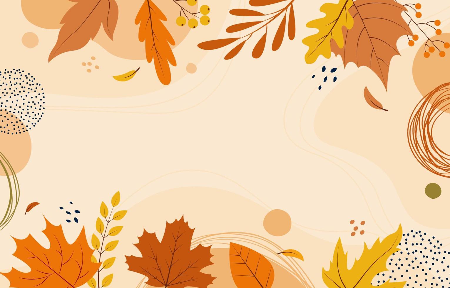 otoño fondo floral vector