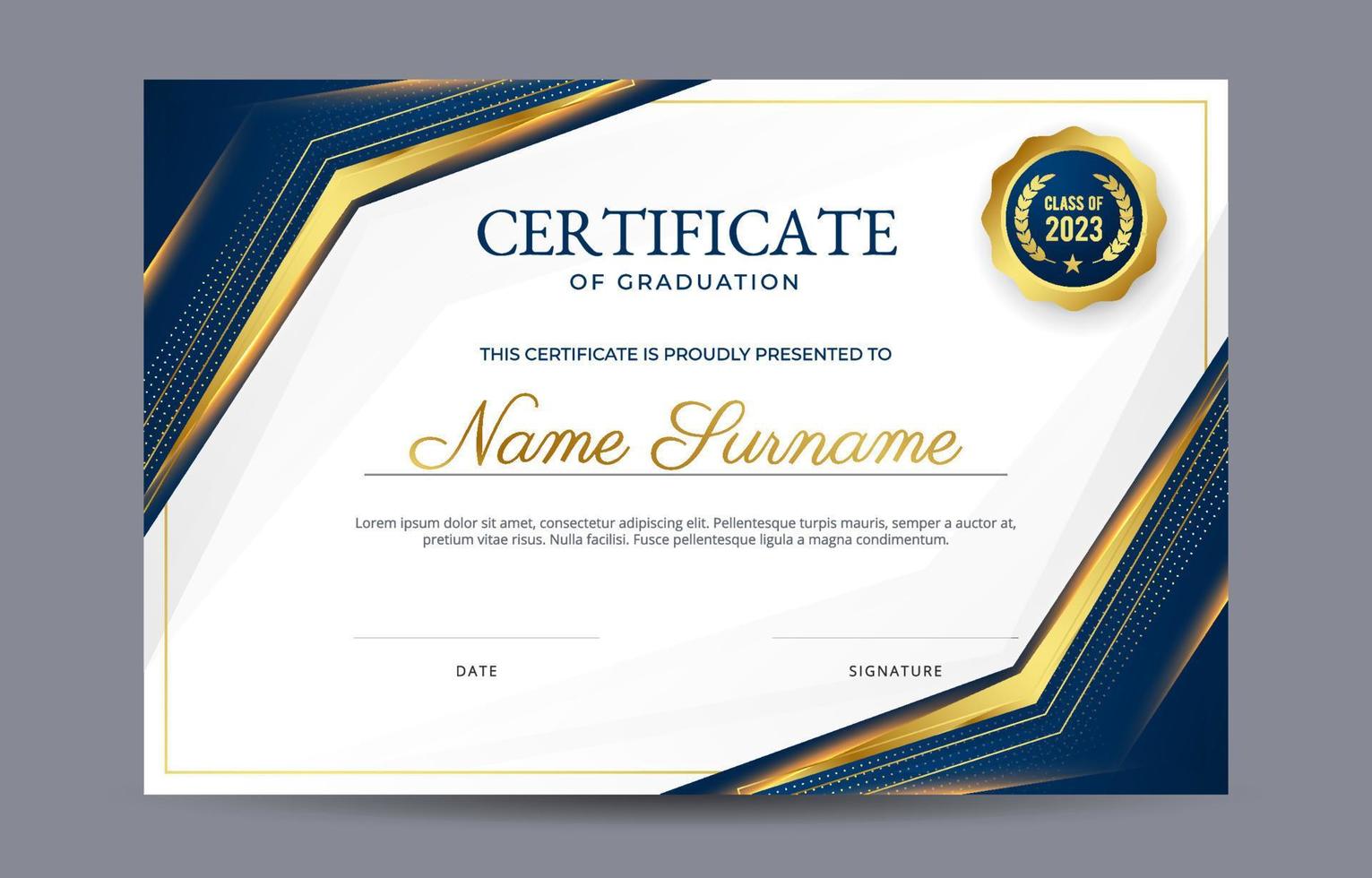 Graduation Certificates Template vector