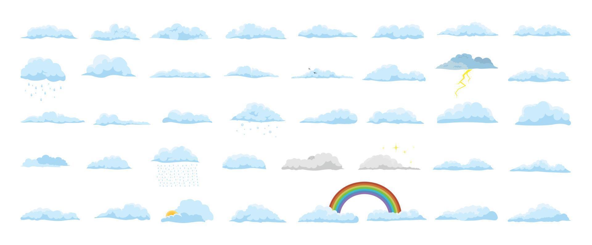 Set of Clouds vector