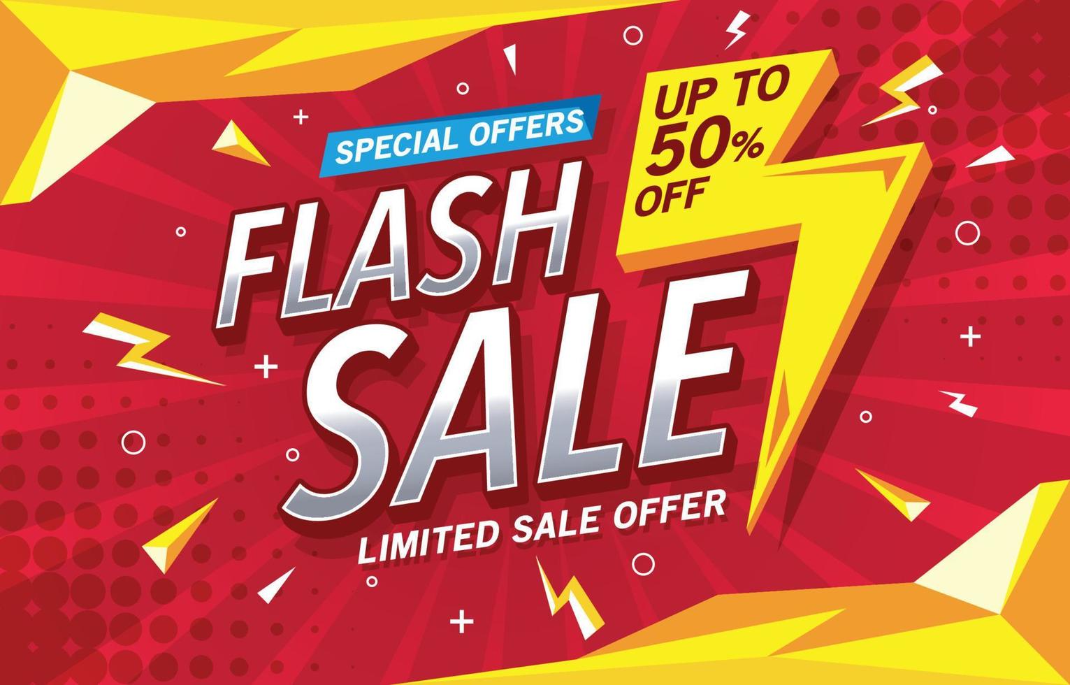 Flash Sale Poster vector