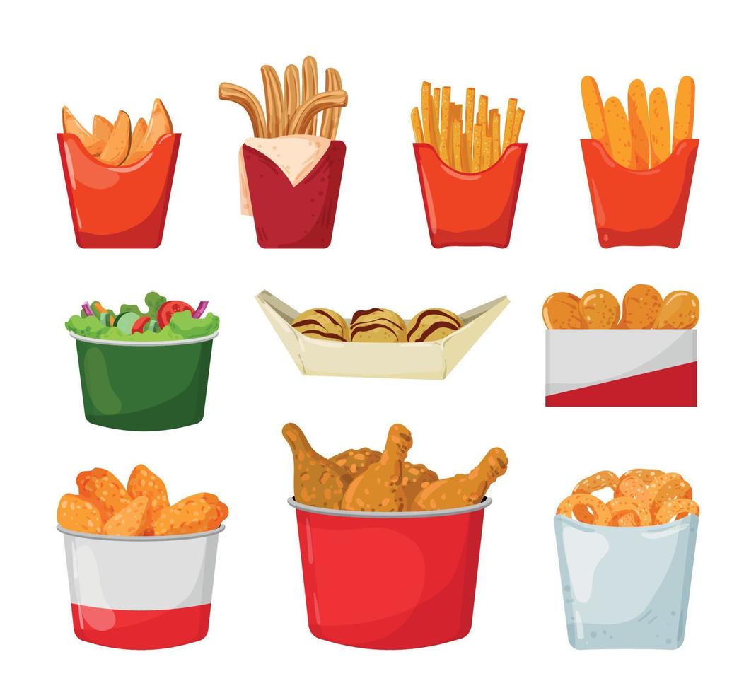 Collection of Fast Food vector