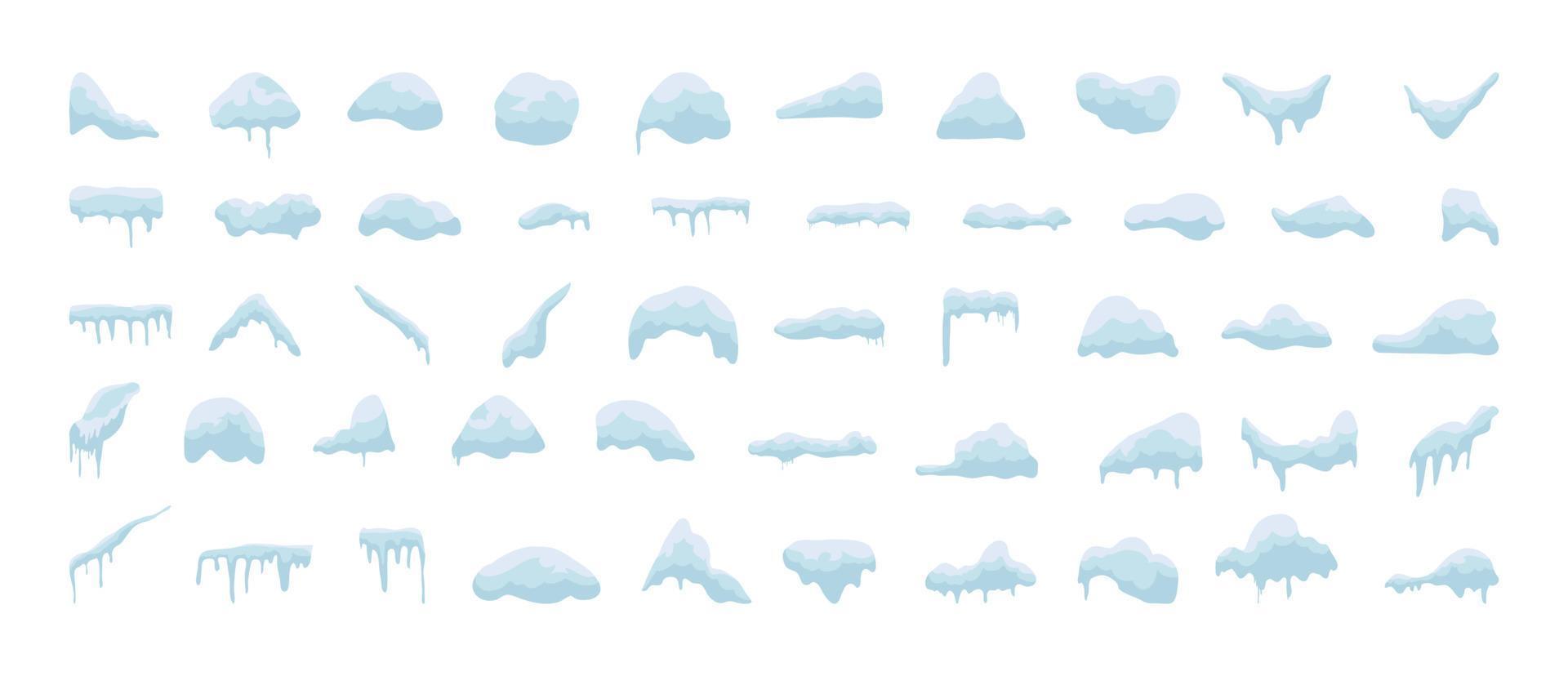 Snow Hanging Set vector