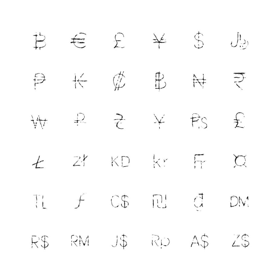 Set of Currency Signs vector