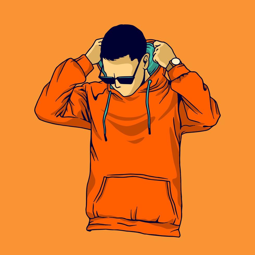 Line Art Fashion Street Illustration Vector