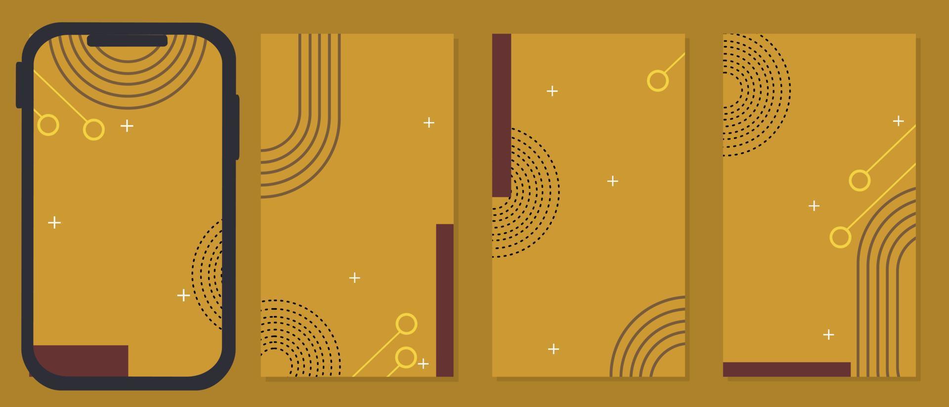Set of background templates for social media stories abstract 