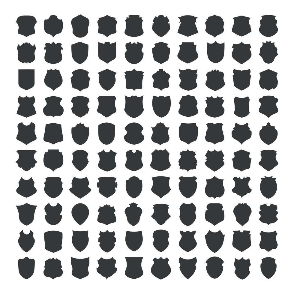 Set of Monochrome Badges vector