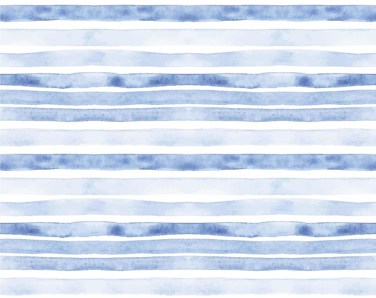 seamless pattern with watercolor horizontal stripes in blue and white. hand drawing abstract background for children. design for fabric, wallpaper, wrapping paper. vector