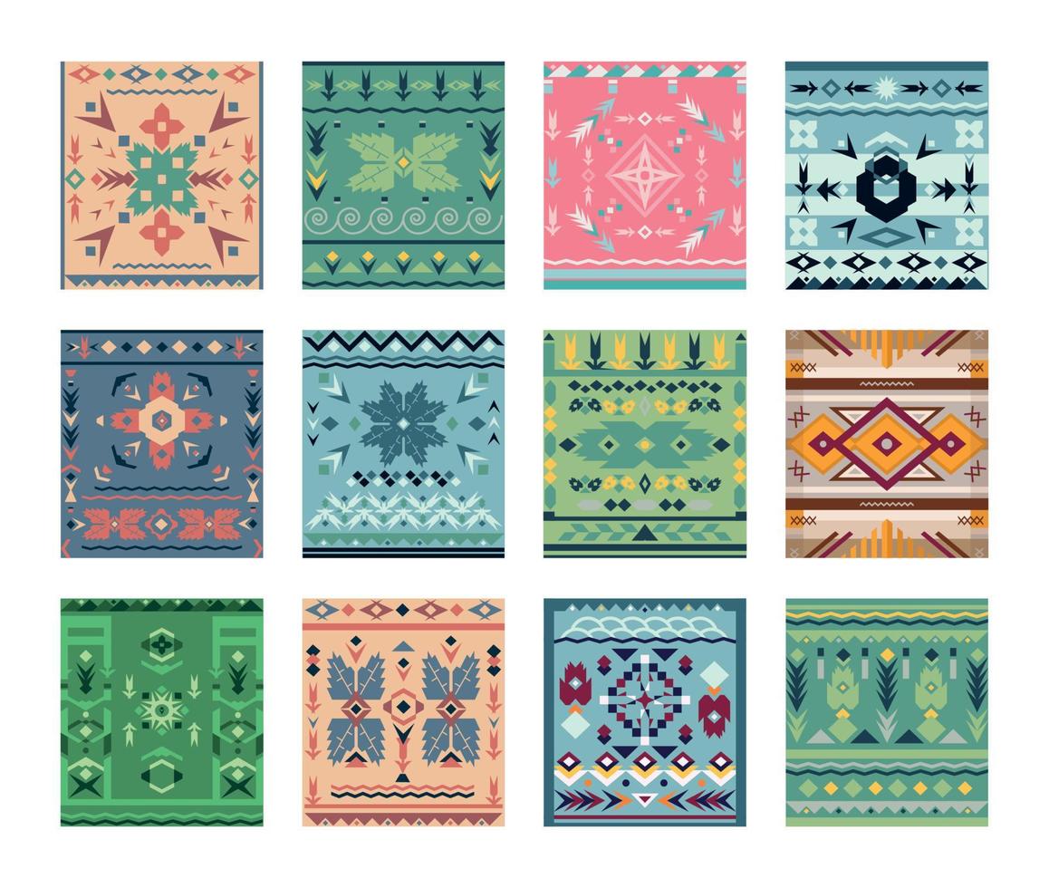 Carpets with Geometric Ornaments vector