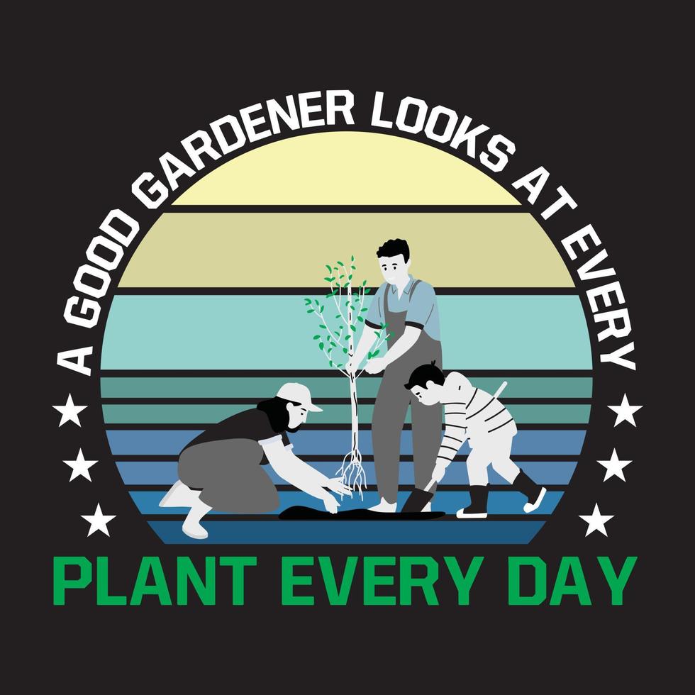 Tree planting t shirt design vector