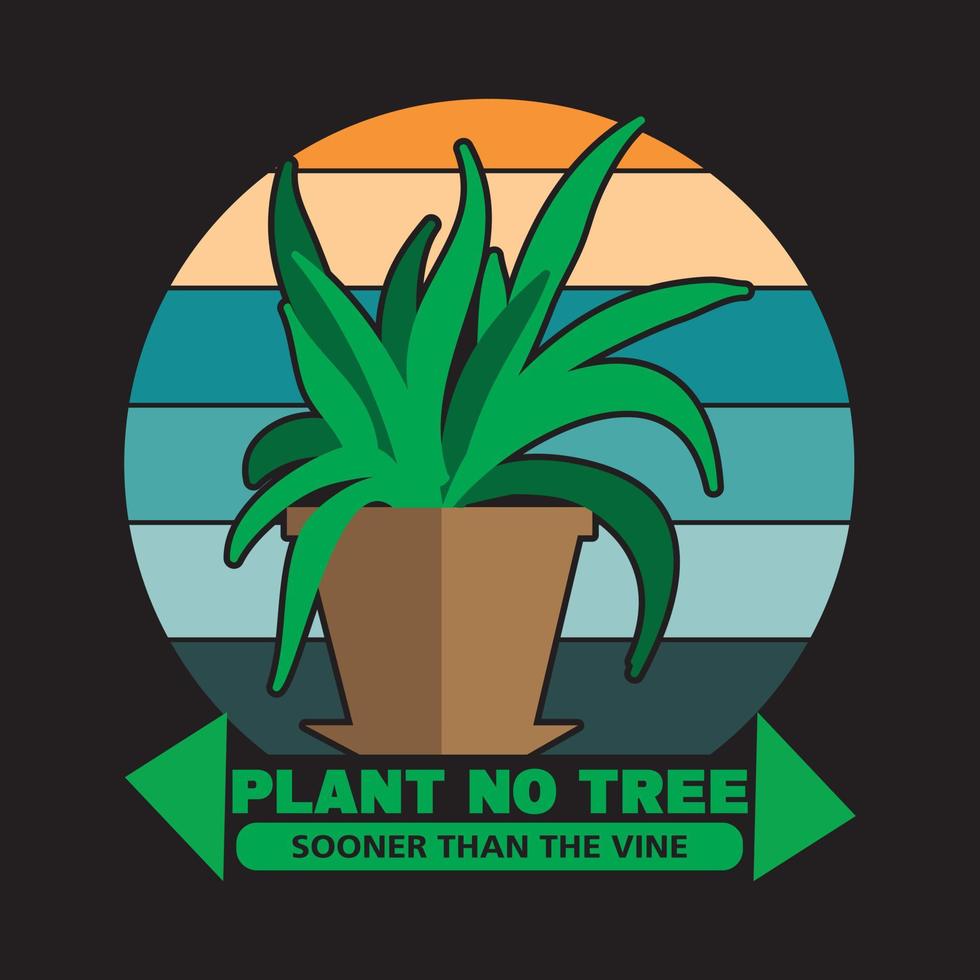 Tree planting t shirt design vector