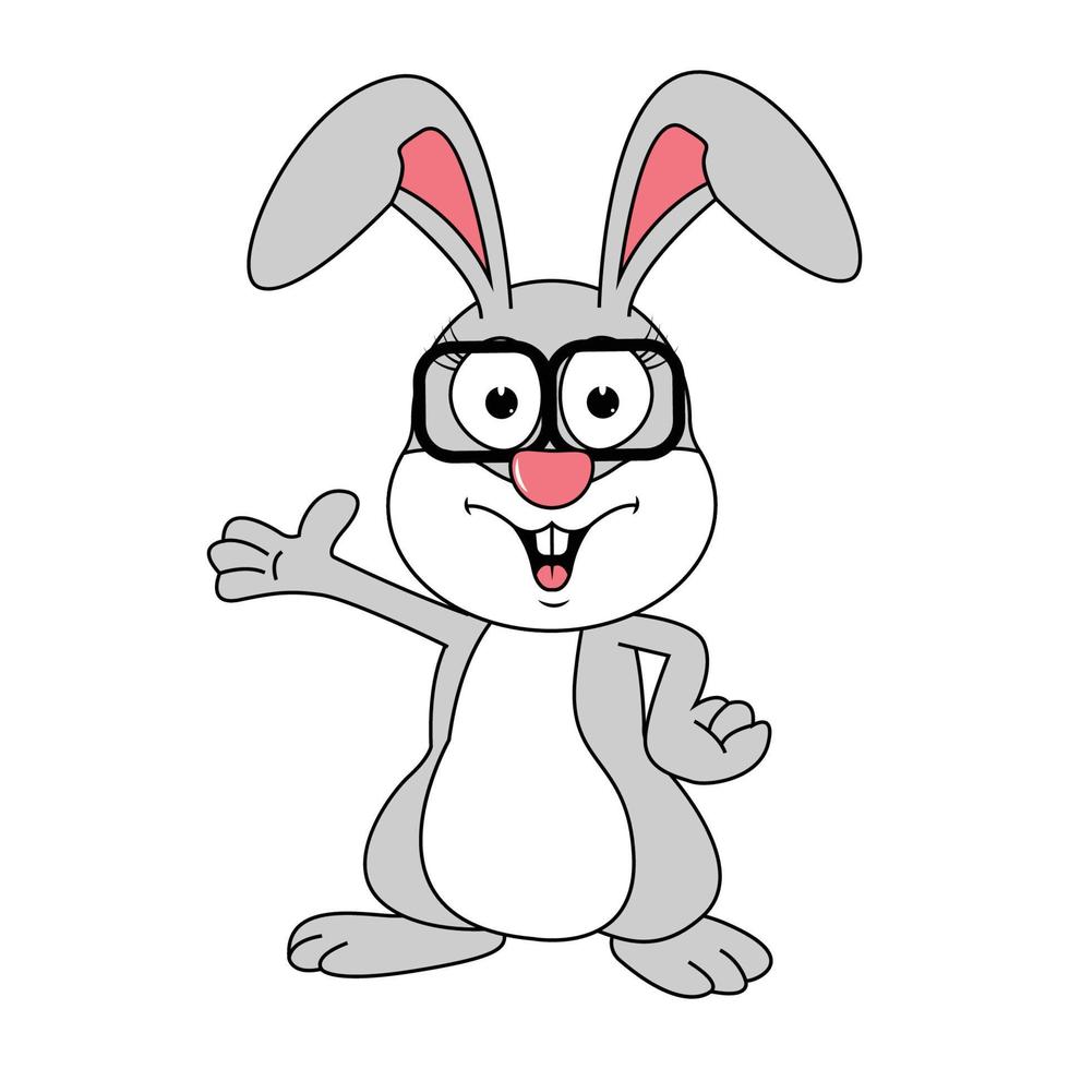 cute rabbit animal cartoon graphic vector