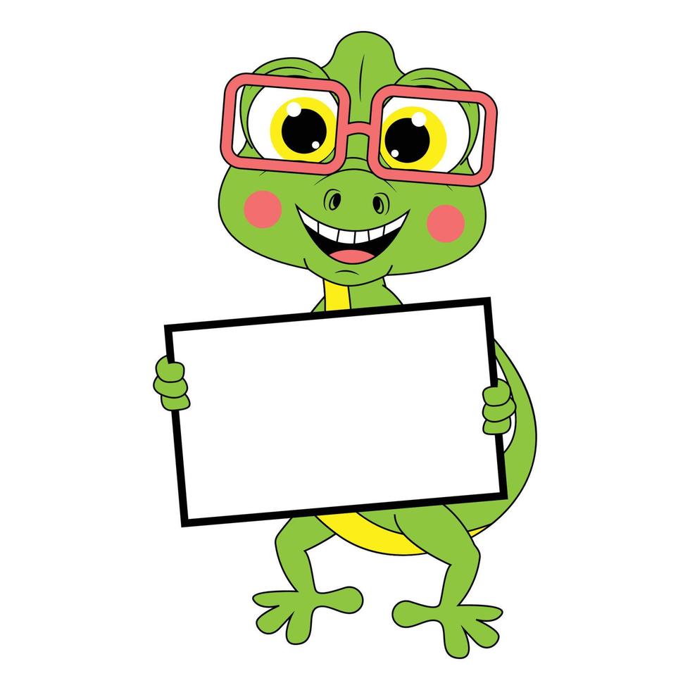 cute lizard animal cartoon graphic vector