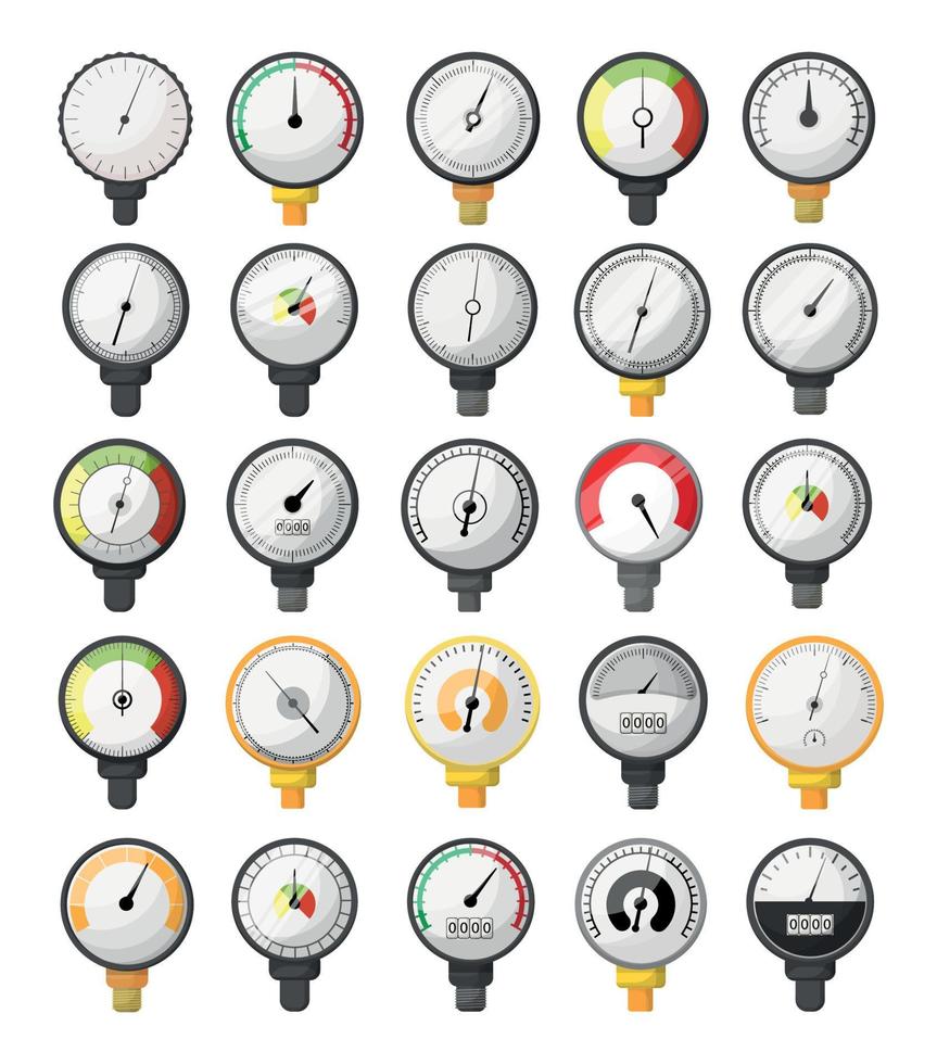 Set of Meters vector