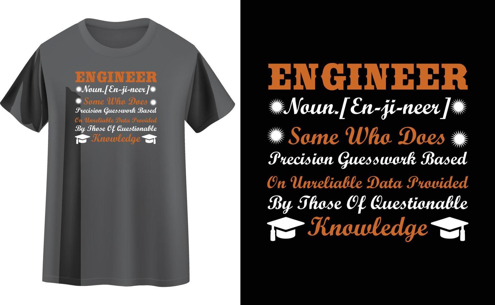 Engineer t shirt design vector