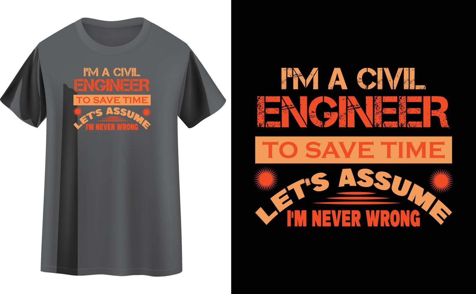 Engineer t shirt design vector