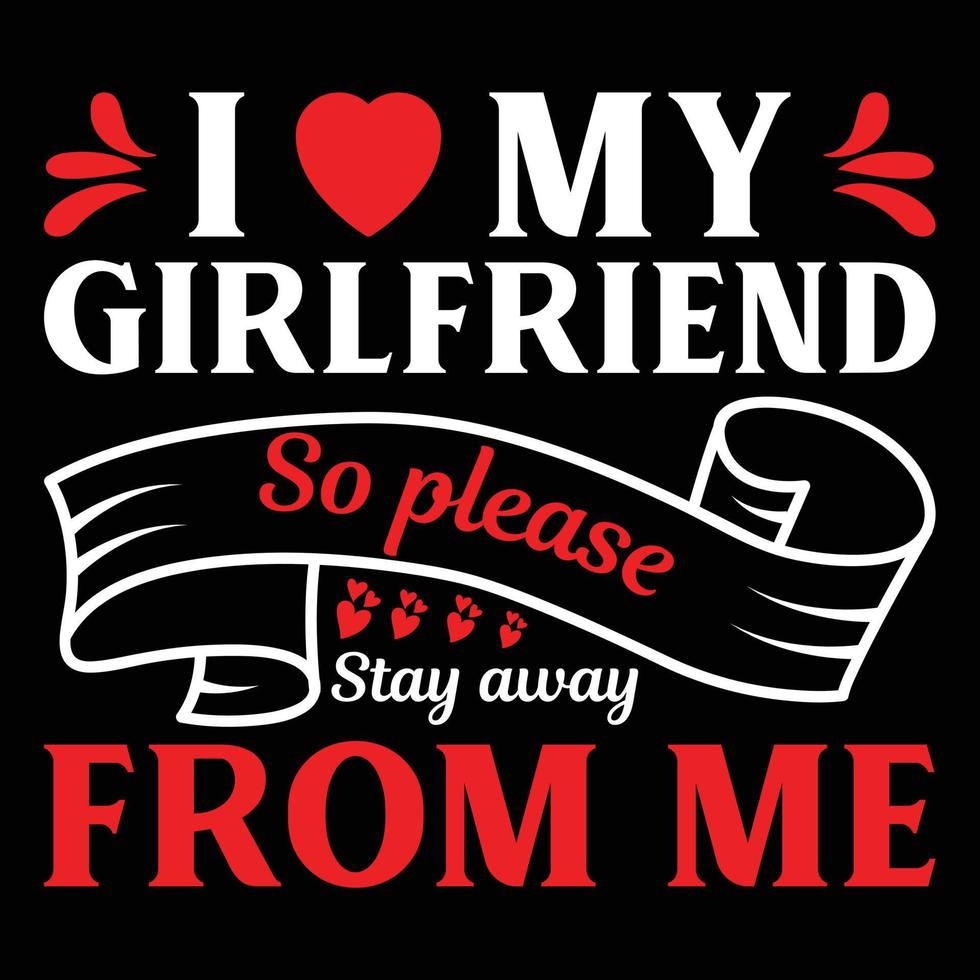 Girlfriend t shirt design vector